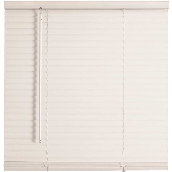 TruTouch White Cordless Light Filtering Vinyl Mini Blinds with 1 in. Slats 25 in. W x 72 in. L